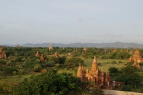 Sunrise view over the fields of Bagan